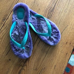 Furry UGG flip flops